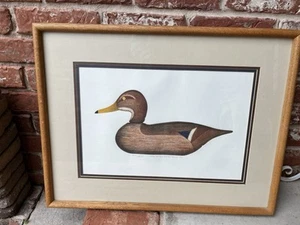 Mallard Hen Decoy, Back Bay Virginia 1940 Arthur Nevin #43/150 Pencil Signed - Picture 1 of 5