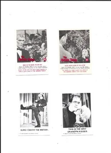 4 VINTAGE CARDS ADDAMS FAMILY & MUNSTERS MUMBLES WEDNESDAY HERMAN LURCH - Picture 1 of 2