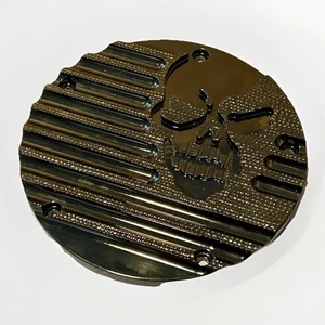 Harley Big Twin Covingtons C1074-D Derby Cover Machine Head Black Diamond Edge - Picture 1 of 5