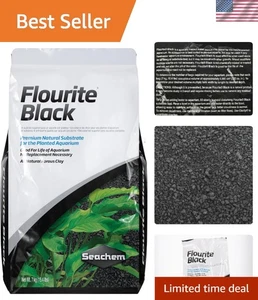 15,4 libbre di ghiaia naturale nera di flourite - ideale per ecosistemi acquatici sani - Foto 1 di 9