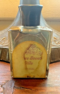 Olfactory Corp. Herbal Essential oil VTG Vintage New 1/2  Oz Unused Faded Label - Image 1 of 4