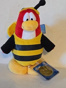 Disney Club Pinguin Hummel (Bourdon) Plüschtier Stofftier 7 Zoll mit Münze, Etikett Neu - Bild 1 von 8