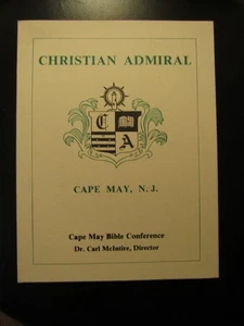Cape May Christian Admiral Guest Check in ITINARARY and history 6x8" Brochure - Picture 1 of 10