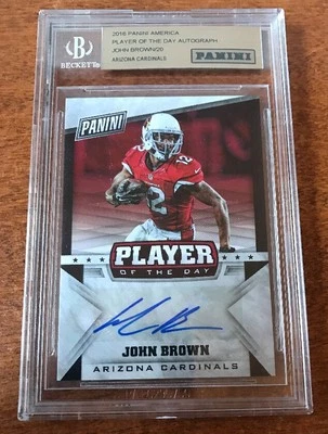 2016 Panini John Brown  Player of the Day AUTO AUTOGRAPH RC BGS NUMBERED TO 20 - Image 1 of 2