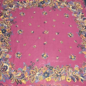 Vintage 30 X 30 Paisley Patterned Scarf - Picture 1 of 4