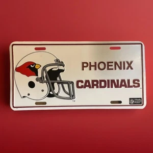 Vintage Phoenix Cardinals Metal License Plate Car Official Licensed NFL Arizona - Picture 1 of 5