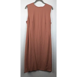 Theory Eano Dress Women's Size 12 Dusty Coral Pink Wool Sleeveless Sheath - Picture 1 of 12