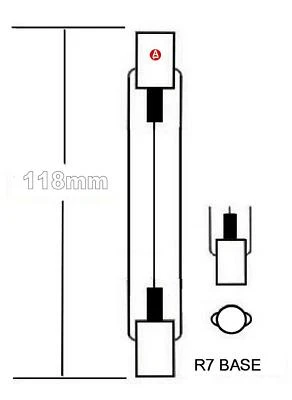 1 Linear Halogen Bulb 300W 110V Tungsten R7S J78 118mm Long Tube NEW - Image 1 of 2