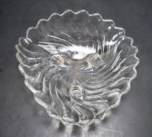 Fostoria Glass Colony Tricornered 3 Toed Bowl Clear Crystal Vintage 7" Triangler - Picture 1 of 7