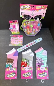 Shopkins Girls Lot ~ Socks*Earrings*Lip Balms*Sunglasses*Nail Polish*Bracelet - Picture 1 of 16