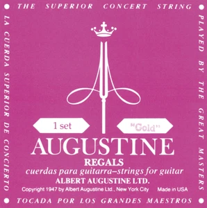 AUGUSTINE REGAL GOLD jeu de cordes guitare classique tirant fort filé or - Imagen 1 de 1