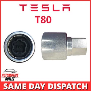 T80 CAR MASTER WHEEL LOCK NUT KEY SECURITY BOLT SOCKET SCREW TOOL FOR TESLA - Picture 1 of 5