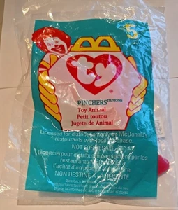 Vintage Ty Teenie Beanie Baby #5 PINCHERS 1993 McDonalds With Tag Error Sealed - Bild 1 von 5