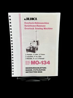 Juki MO-134  Sewing Machine Instructions User Guide Manual Reprint - Image 1 of 3
