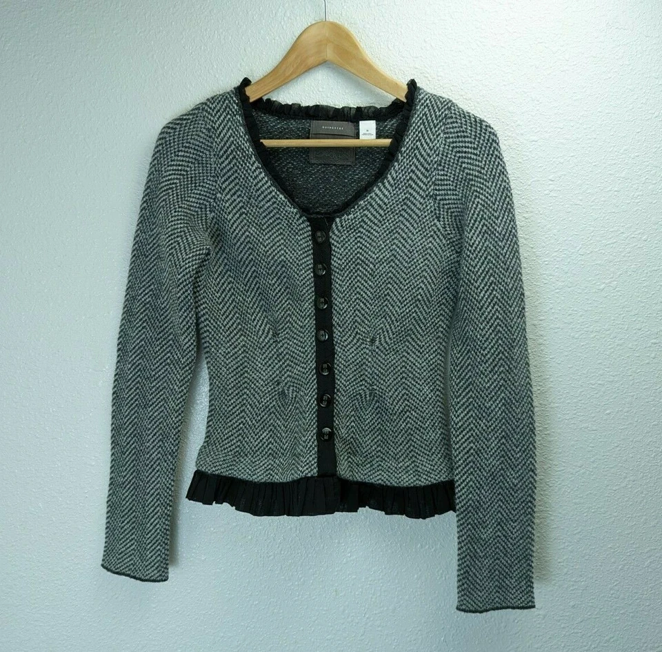 Suéter de Cárdigan con Botones Anthropologie Gris para Mujeres Guinevere XS Mezcla de Lana de Cordero Foto 1 de 4