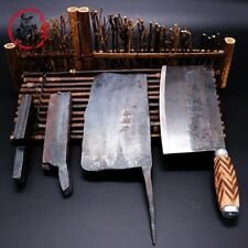 Handmade Cleaver Knife Forged Steel Traditional Chinese Chef Natural Wood Handle