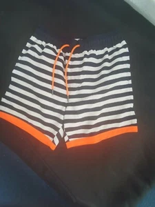 Next Boys Swim Shorts Size Small Navy & Orange ๐ผ - Picture 1 of 7