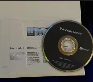 Microsoft Windows Server 2022 Standard 64-bit License & DVD 16 Core - Picture 1 of 4