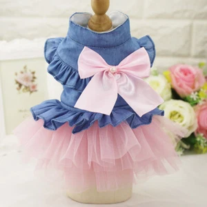 Small Dog Girl Skirt Clothes Puppy Apparel Tutu Pet Dress Clothing Size XS-2XL - Picture 1 of 22