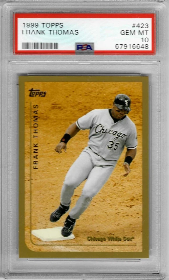 1999 Topps #423 Frank THOMAS - PSA 10+++ HOF White Sox - Image 1 of 1
