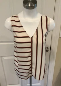 Sunday in Brooklyn for Evereve Cream Tank Top W/ Multicolor Stripes Size XS NWT! - Picture 1 of 7