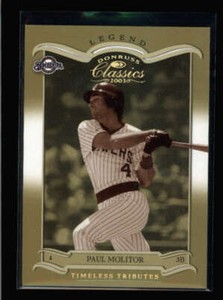 PAUL MOLITOR 2003 DONRUSS CLASSICS #144 LEGEND TIMELESS TRIBUTES #069/100 AY5889