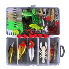 78pcs Fishing  Kit for Bass Trout Salmon Fishing Accessories Tackle C7O6
