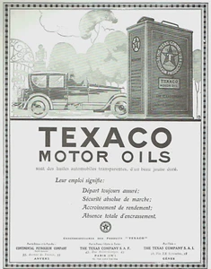 publicité Advertising AD 0223 1925 Texaco motor oils - Imagen 1 de 1