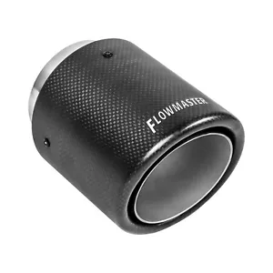 Flowmaster 15401 Carbon Fiber Exhaust Tip -4 in. Rolled Angle Fits 3 in. - Foto 1 di 4