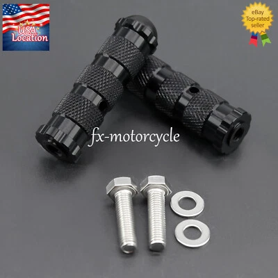 Pedais pretos 8mm universal motocicleta CNC apoio para os pés apoio para os pés - Imagem 1 de 4