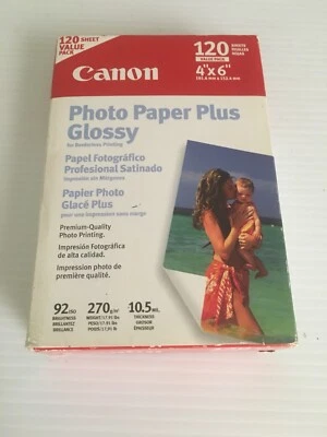 120 SHEETS CANON PHOTO PAPER PLUS GLOSSY II  4" x 6"  1  BOX - Image 1 of 2
