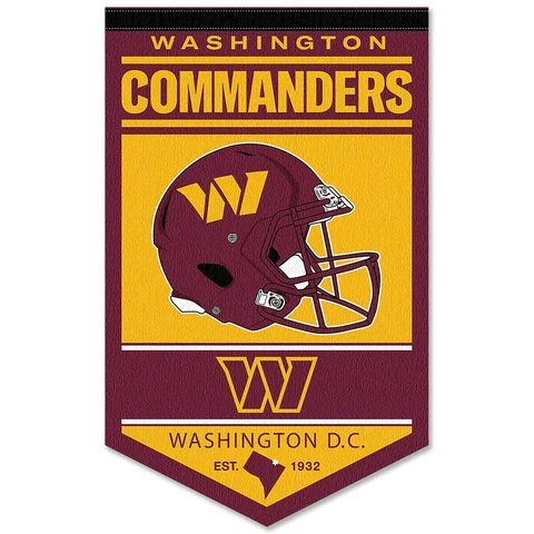 Washington Commanders History Heritage Logo Banner Flag Cover