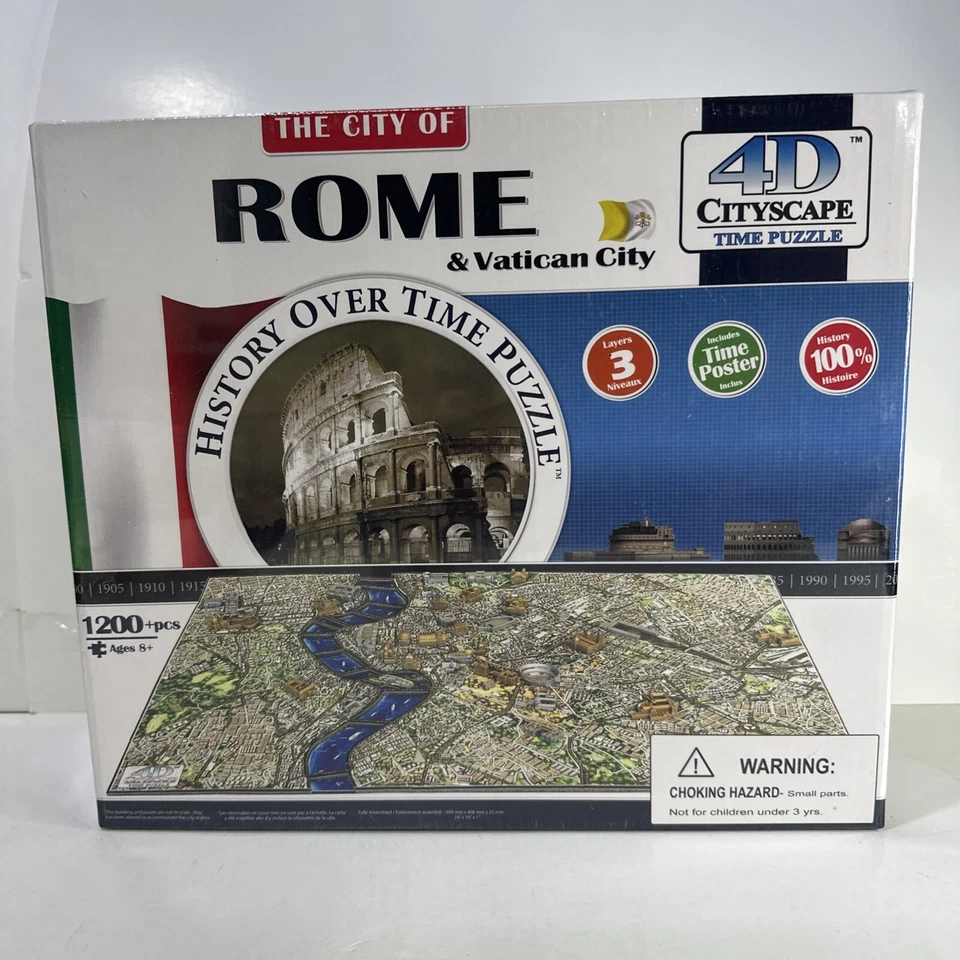 Rome 4D Cityscape Time Puzzle Vatican City 1200 pieces BRAND NEW WRAPPED - Image 1 of 2
