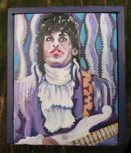 Original PRINZ handbemalte LAGERBOX Musik 7" Purple Rain VOLKSKUNST signiert OOAK - Bild 1 von 9