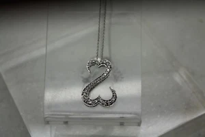 JBWR 14k White Gold & .50ctw DIAMOND JANE SEYMOUR OPEN HEART PENDANT NECKLACE - Picture 1 of 16