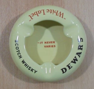 DEWAR'S SCOTCH WHISKY ADVERTISIGN VTG CERAMIC ASHTRAY - Picture 1 of 8