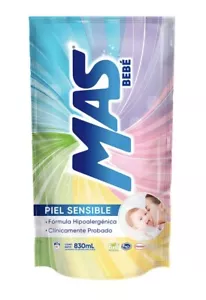 2 MAS Bebe Liquid Laundry Detergent Baby Piel Sensible Sensitive Skin 830ml - Picture 1 of 1