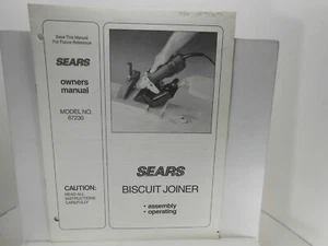 Sears BISCUIT JOINTER 67230 OWNERS MANUAL - Bild 1 von 1