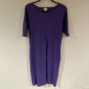 Lularoe Women’s Dress Purple Midi Long Blouse Shirt Short Sleeve Size XL - Picture 1 of 4
