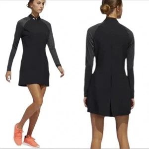 Adidas Golf Long Sleeve Dress UPF 50 Womens Size Medium Black and Gray - Picture 1 of 13