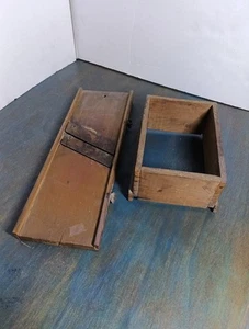 Mandolina de madera vintage, cortadora de ensalada de col de hierba 18" - Envío rápido - Imagen 1 de 13