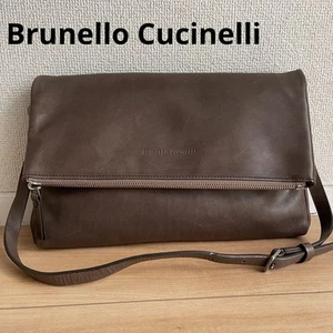 Bronello Cucinelli Shoulder Bag Leather Brown - Picture 1 of 17