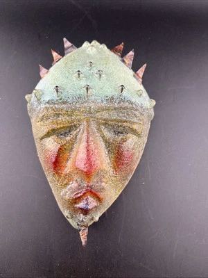 Art Glass Mask - Signed by Diane Ferland - Cassandre Handmade Canada - Colorful - Image 1 of 4