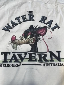 Vintage Water Rat Tavern Melbourne Australia weißes Sweatshirt mit Rundhalsausschnitt XL - Bild 1 von 12