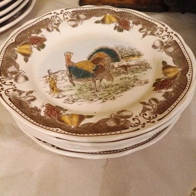 12 Johnson Brothers Bros Made in England "Barnyard King" Dinner Plates 10 5/8"   - Image 1 of 4