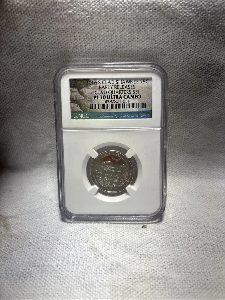 2016 SLABBED CLAD SHAWNEE 25C EARLY RELEASE PF70 ULTRA CAMEO - Image 1 of 2
