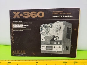 AKAI X-360 Professional Stereo Tape Recorder Operator's Manual - Tokyo, Japan $1 - Picture 1 of 6