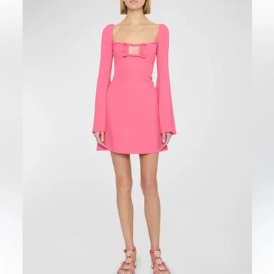 Minivestido rosa manga campana GIAMBATTISTA VALLI talla 42 = EE. UU. 6 Foto 1 de 4