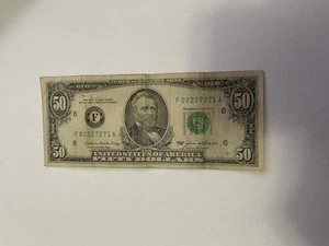 USA Bank Note: USA, Fifty Dollar 1985 No. F02227271A - Picture 1 of 2