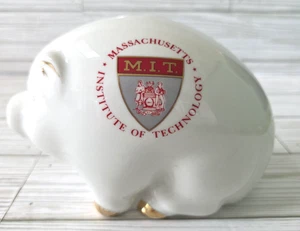 Vintage Ceramic Piggy Bank Massachusetts Institute Technology Pig MIT Logo Seal - Picture 1 of 15
